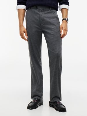Houndstooth Stretch Twill Dress Pant, Grey Multi