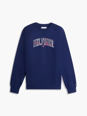 Мужская толстовка Tommy Hilfiger Plaid Varsity Hilfiger Logo, цвет: Карбоновый тёмно-синий — фото 5