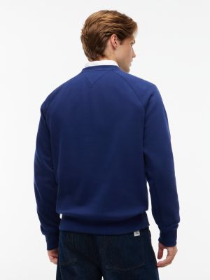 Мужская толстовка Tommy Hilfiger Plaid Varsity Hilfiger Logo, цвет: Карбоновый тёмно-синий — фото 4
