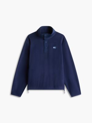 Мужская толстовка Tommy Hilfiger Back Flag Logo Polar Fleece, цвет: Карбоновый тёмно-синий — фото 5
