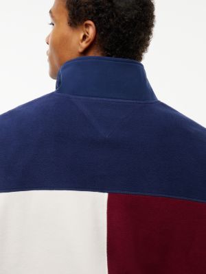 Мужская толстовка Tommy Hilfiger Back Flag Logo Polar Fleece, цвет: Карбоновый тёмно-синий — фото 3