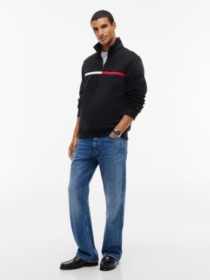 Мужские худи Tommy Hilfiger Flag Stripe Logo Quarter-Zip Sweatshirt — фото 2