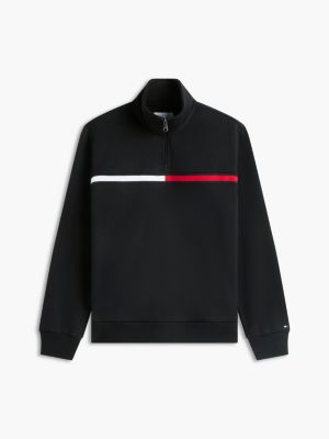 Мужские худи Tommy Hilfiger Flag Stripe Logo Quarter-Zip Sweatshirt — фото 5