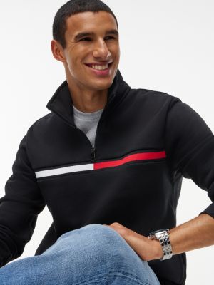 Мужские худи Tommy Hilfiger Flag Stripe Logo Quarter-Zip Sweatshirt — фото 3