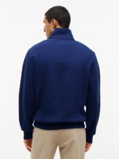 Flag Stripe Logo Quarter-Zip Sweatshirt — Preppy Navy 4