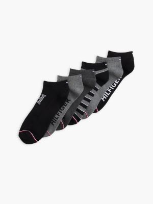 Variety Mix Sport Ankle Sock 6-Pack, Deep Black Multi