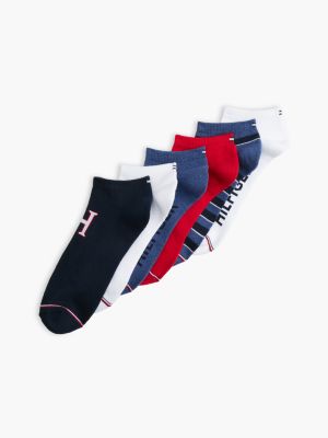 Variety Mix Sport Ankle Sock 6-Pack, Blue/Red Multi