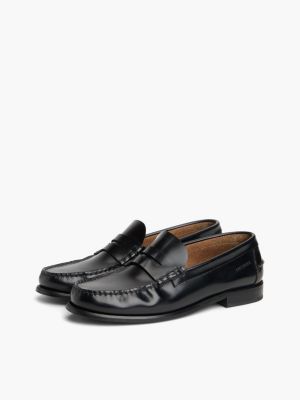 Мужские туфли Tommy Hilfiger Leather Penny Loafer, цвет: Чёрный — фото 2