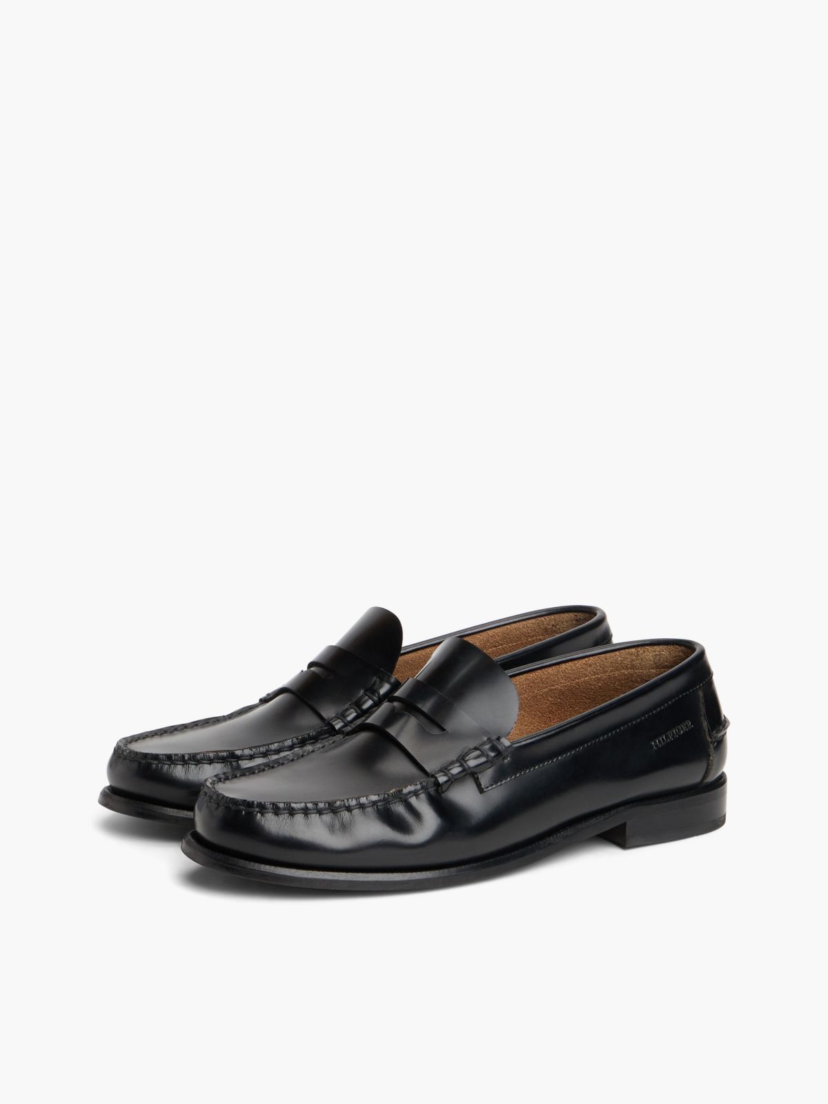 Leather Penny Loafer — Black