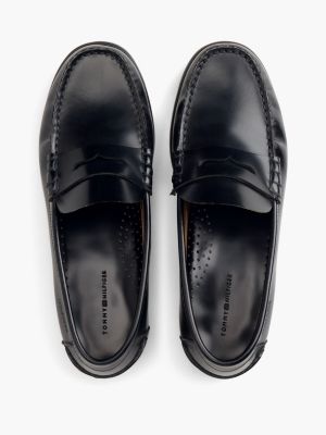 Мужские туфли Tommy Hilfiger Leather Penny Loafer, цвет: Чёрный — фото 3