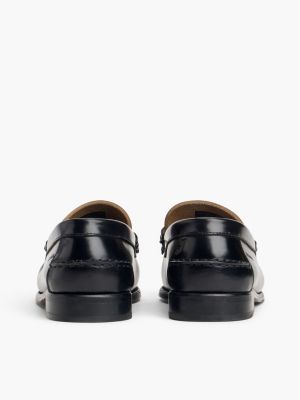 Мужские туфли Tommy Hilfiger Leather Penny Loafer, цвет: Чёрный — фото 4