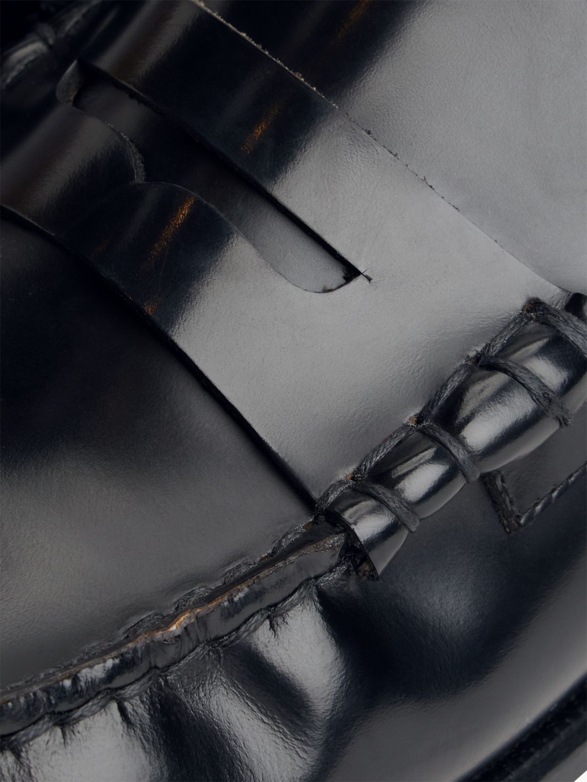 Leather Penny Loafer — Black