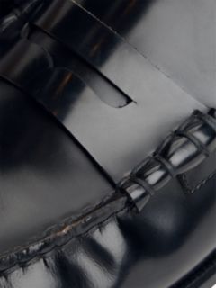 Leather Penny Loafer — Black 6