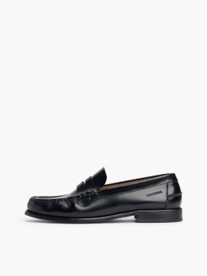 Мужские туфли Tommy Hilfiger Leather Penny Loafer, цвет: Чёрный — фото 7