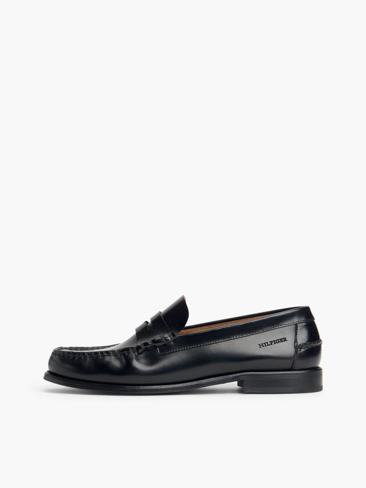 Leather Penny Loafer — Black