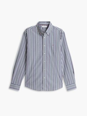 Мужская рубашка Tommy Hilfiger Regular Fit Striped, цвет: Карбоновый тёмно-синий — фото 5