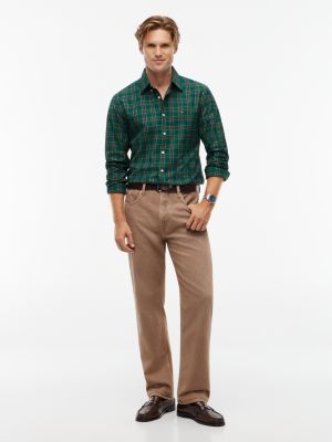 Мужская рубашка Tommy Hilfiger Regular Fit Mini Tartan, цвет: Изумрудный — фото 2