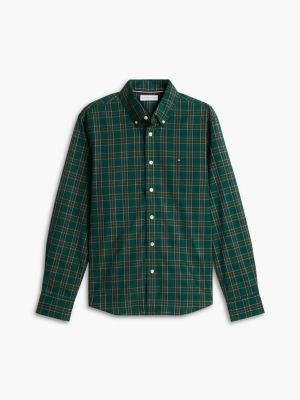 Мужская рубашка Tommy Hilfiger Regular Fit Mini Tartan, цвет: Изумрудный — фото 5
