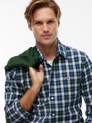 Мужская рубашка Tommy Hilfiger Regular Fit Check, цвет: Экрю — фото 3