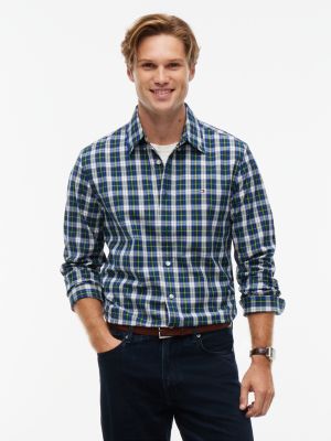 Мужская рубашка Tommy Hilfiger Regular Fit Check, цвет: Экрю — фото 1