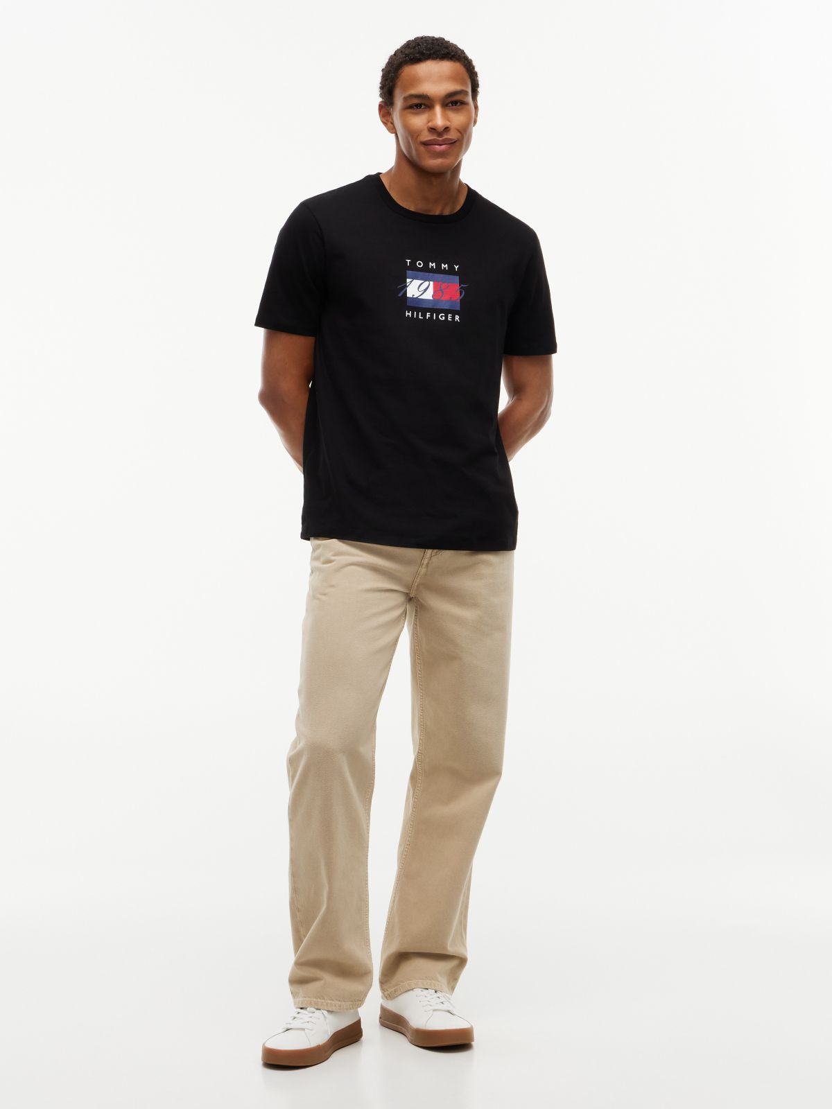 1985 Flag Logo T-Shirt — Black