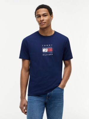 1985 Flag Logo T-Shirt, Preppy Navy