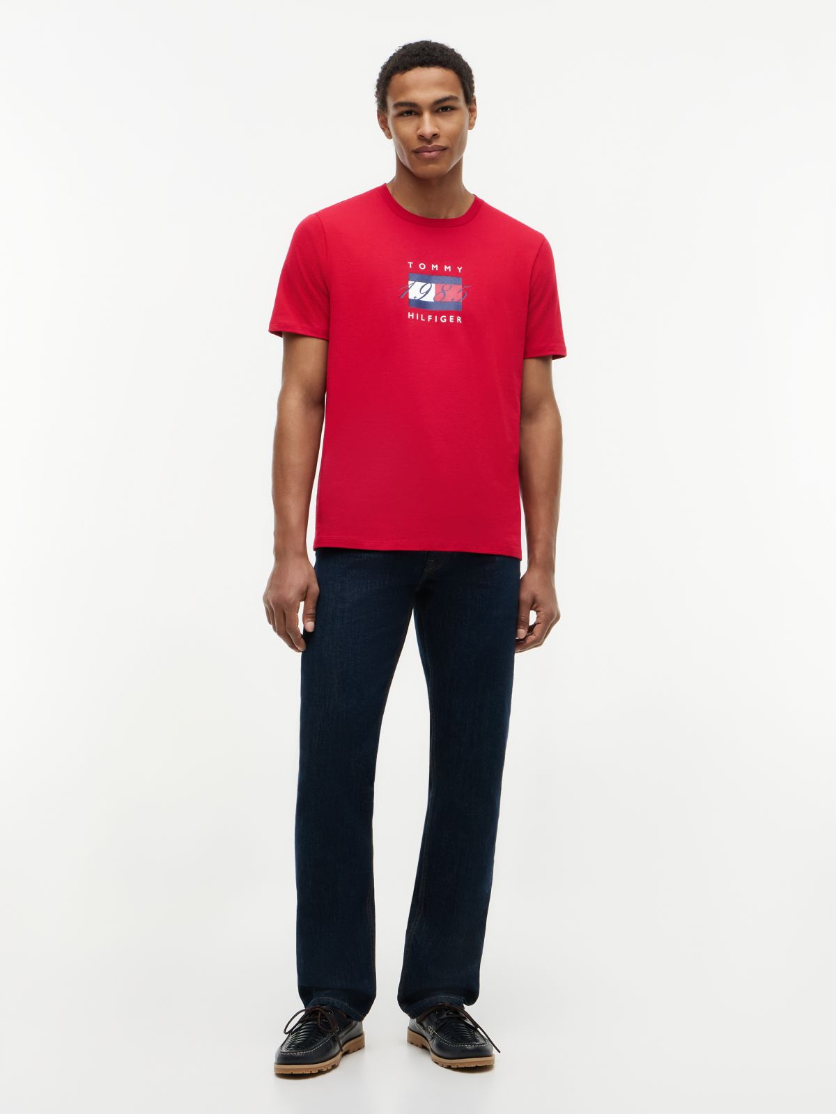 1985 Flag Logo T-Shirt — Medium Red