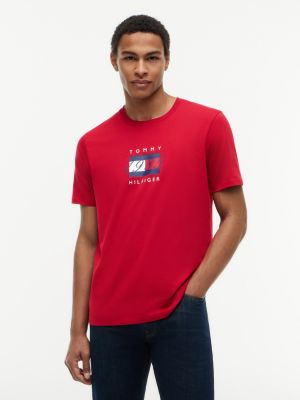 1985 Flag Logo T-Shirt, Medium Red