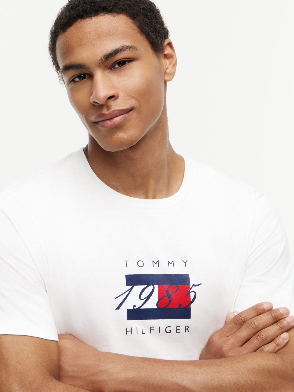 1985 Flag Logo T-Shirt — Ecru