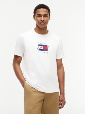 1985 Flag Logo T-Shirt, Ecru