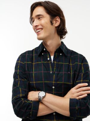 Мужская рубашка Tommy Hilfiger Regular Fit Tartan Corduroy, цвет: Зелёный — фото 3