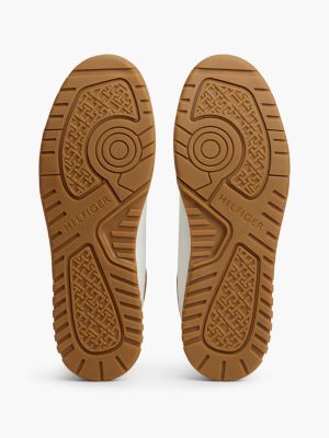 Мужские кроссовки Tommy Hilfiger Leather Mix Court, цвет: Экрю / Армейский зелёный — фото 5