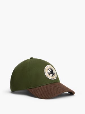 Мужская кепка Tommy Hilfiger Circle Patch Colorblock, цвет: Еловый / Тёмный кофейный — фото 1