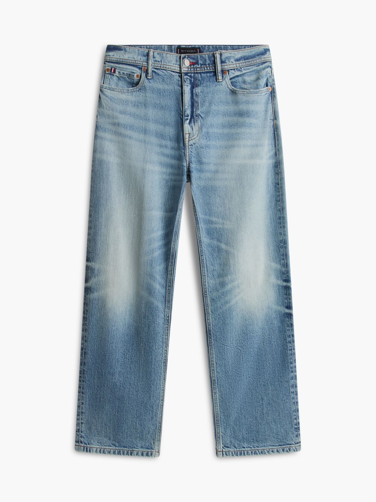 Lightweight Distressed Loose Jean — Medium Wash Denim