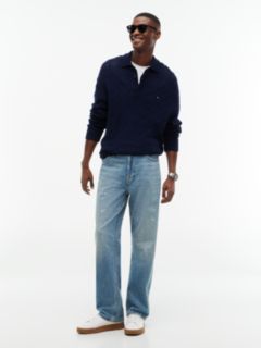 Lightweight Distressed Loose Jean — Medium Wash Denim 2