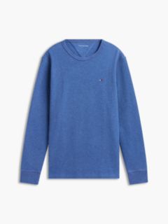 Long-Sleeve Waffle-Knit T-Shirt — Faded Indigo 5