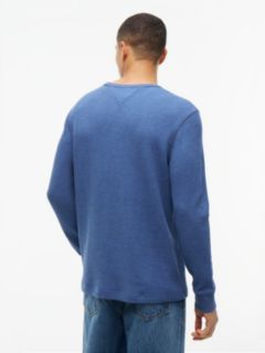 Long-Sleeve Waffle-Knit T-Shirt — Faded Indigo 4