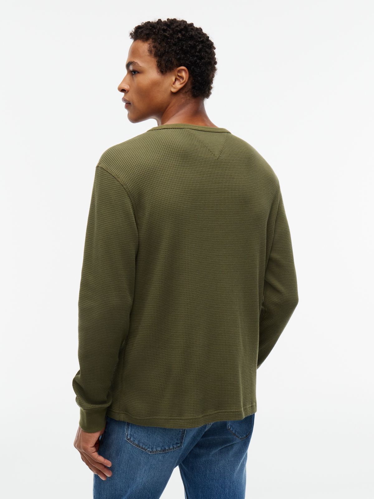 Long-Sleeve Waffle-Knit T-Shirt — Huntsman Green