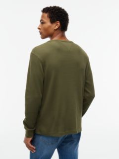 Long-Sleeve Waffle-Knit T-Shirt — Huntsman Green 4