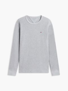Long-Sleeve Waffle-Knit T-Shirt — Grey 5