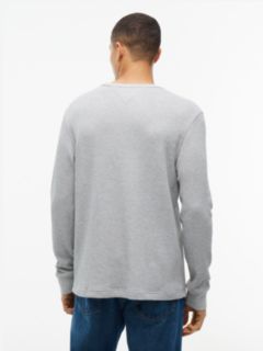 Long-Sleeve Waffle-Knit T-Shirt — Grey 4