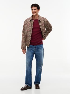 Мужская футболка Tommy Hilfiger Long-Sleeve Waffle-Knit, цвет: Бордовый — фото 2