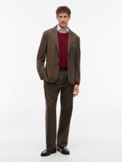 Houndstooth Stretch Twill Blazer — Hunter Brown 2