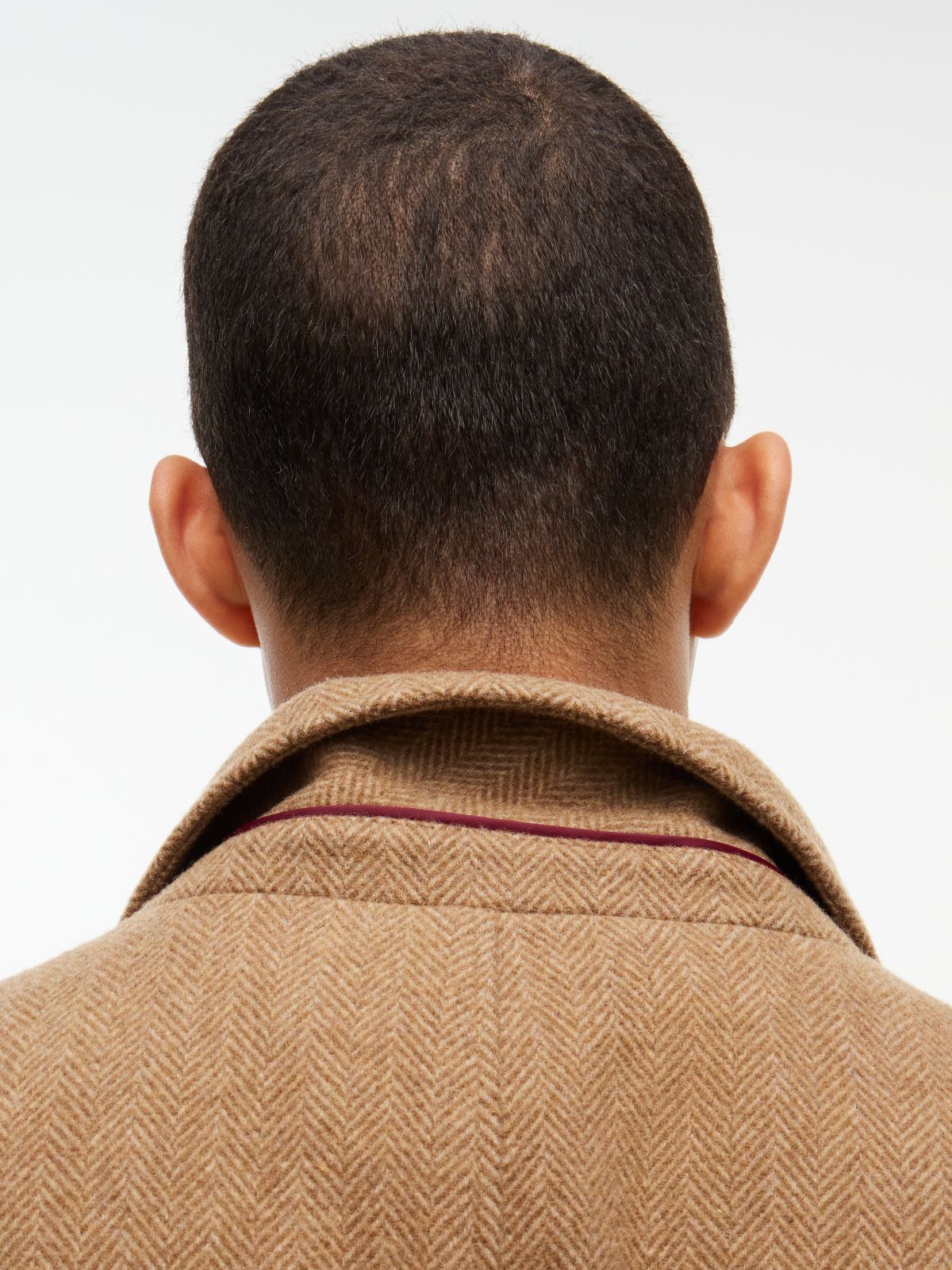 Wool-Blend Herringbone Blazer — Highland Khaki