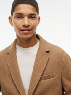 Wool-Blend Herringbone Blazer — Highland Khaki 4