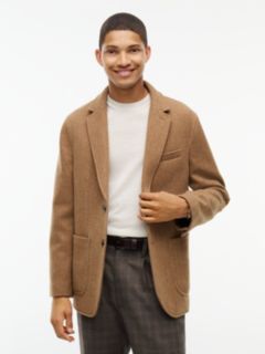 Wool-Blend Herringbone Blazer — Highland Khaki 1