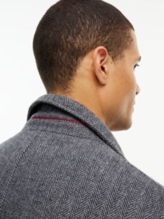 Wool-Blend Herringbone Blazer — Dark Ash 3