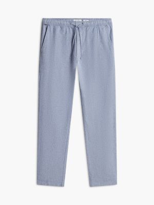 Мужские брюки Tommy Hilfiger Relaxed Fit Cotton-Linen Blend, цвет: Выцветший индиго — фото 5