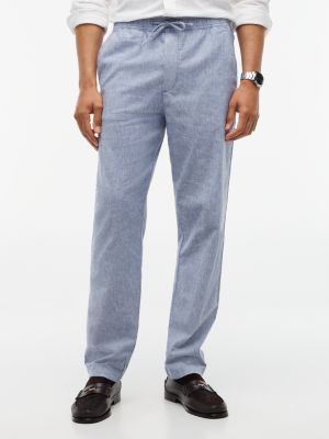 Relaxed Fit Cotton-Linen Blend Pant, Faded Indigo