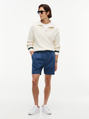 Tommy Hilfiger Men's Cotton-Linen Blend 7" Pull-On Short - Aegean Sea - XS